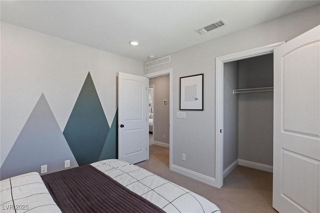 7983 Texas Hills St, Las Vegas, NV 89113 - bedroom featuring carpet flooring, a closet, baseboards, and recessed lighting