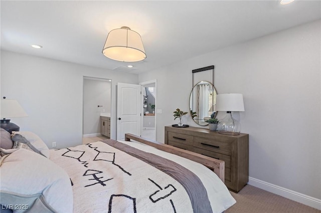 7983 Texas Hills St, Las Vegas, NV 89113 - bedroom with light colored carpet, baseboards, and recessed lighting