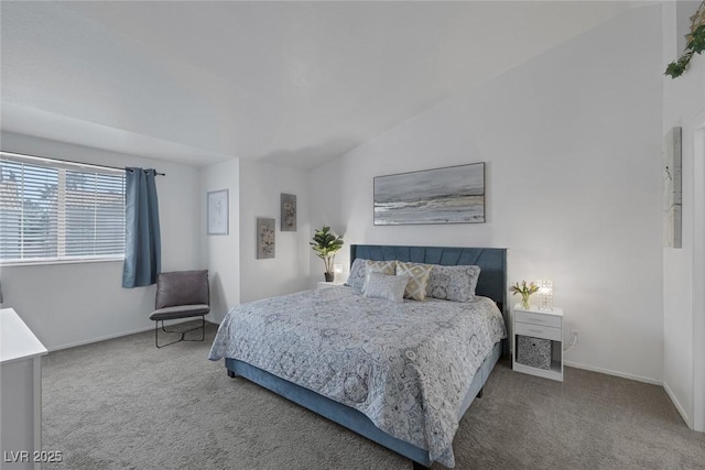 9428 Sierra Summit Ave, Las Vegas, NV 89134 - bedroom with carpet, baseboards, and vaulted ceiling