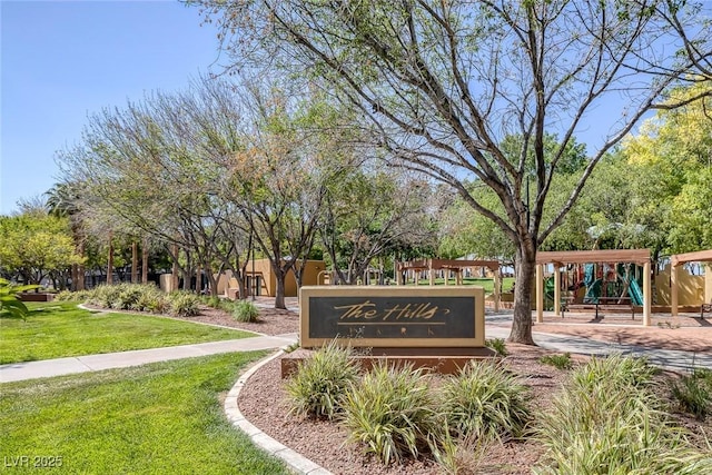 9428 Sierra Summit Ave, Las Vegas, NV 89134 - community / neighborhood sign featuring a yard