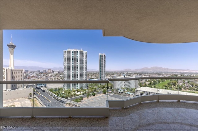 2777 Paradise Rd Unit 2302, Las Vegas, NV 89109 - balcony with a view of city and a mountain view