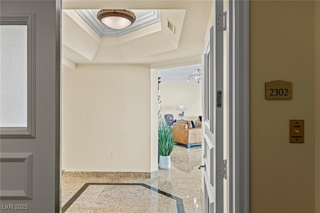 2777 Paradise Rd Unit 2302, Las Vegas, NV 89109 - hallway featuring inlaid floor details and granite tiled floors