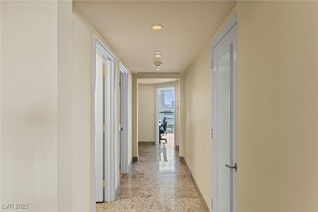 2777 Paradise Rd Unit 2302, Las Vegas, NV 89109 - hall with granite tiled floors and recessed lighting