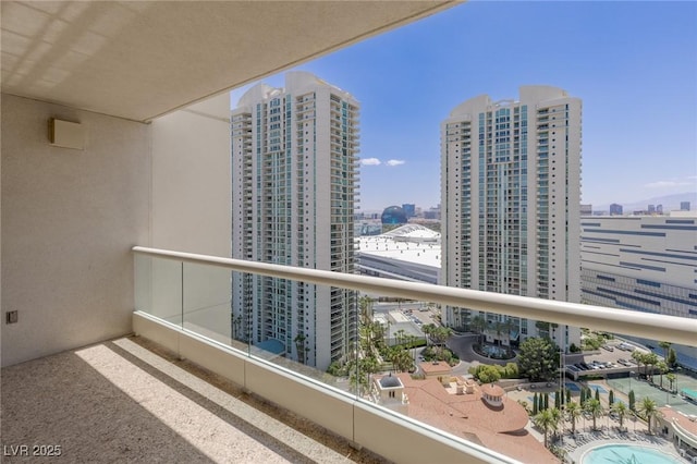 2777 Paradise Rd Unit 2302, Las Vegas, NV 89109 - balcony featuring a city view and view of pool area