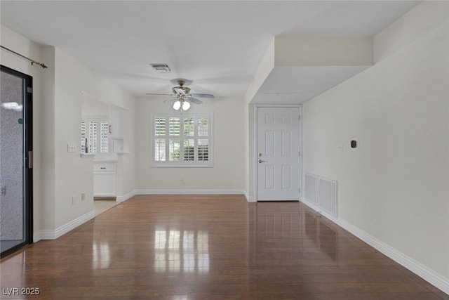 4843 S Torrey Pines Dr Unit 101, Las Vegas, NV 89103 - entryway featuring a ceiling fan, wood finished floors, and baseboards