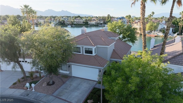 8740 Captains Pl, Las Vegas, NV 89117 - water view with nearby suburban area and mountains