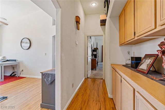 5317 Marietta Ave, Las Vegas, NV 89108 - hall featuring light wood finished floors and baseboards