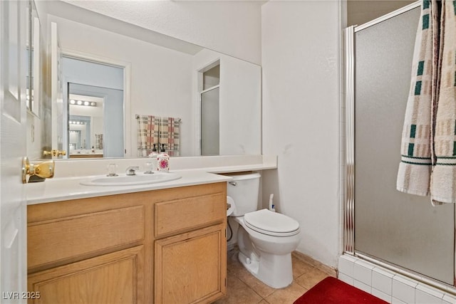 5317 Marietta Ave, Las Vegas, NV 89108 - full bath with a stall shower, tile patterned flooring, and vanity