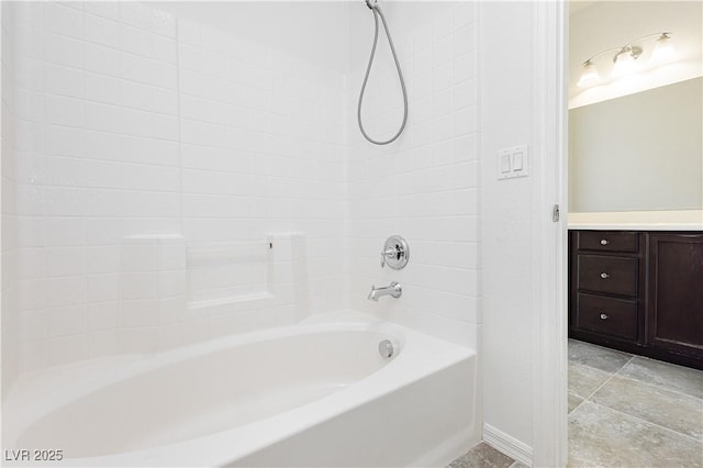 1185 Via Dimartini, Henderson, NV 89052 - full bathroom featuring bathing tub / shower combination, vanity, and baseboards