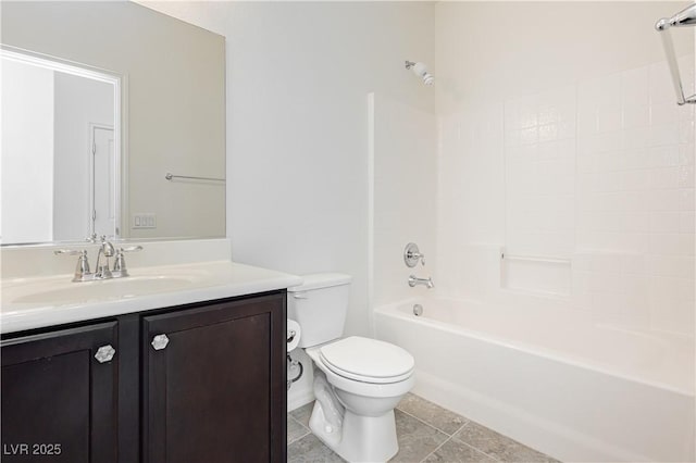 1185 Via Dimartini, Henderson, NV 89052 - full bathroom featuring toilet, vanity, washtub / shower combination, and tile patterned flooring