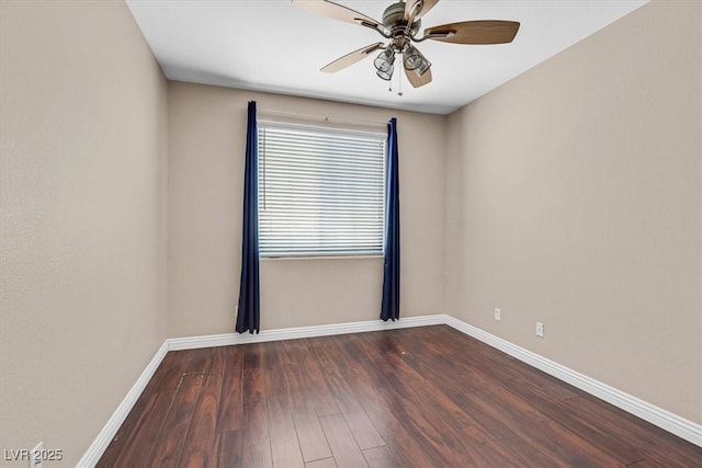 2864 Kinknockie Way, Henderson, NV 89044 - unfurnished room with a ceiling fan, wood finished floors, and baseboards