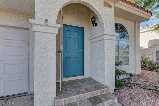 7968 Lisa Dawn Ave, Las Vegas, NV 89147 - entrance to property with stucco siding