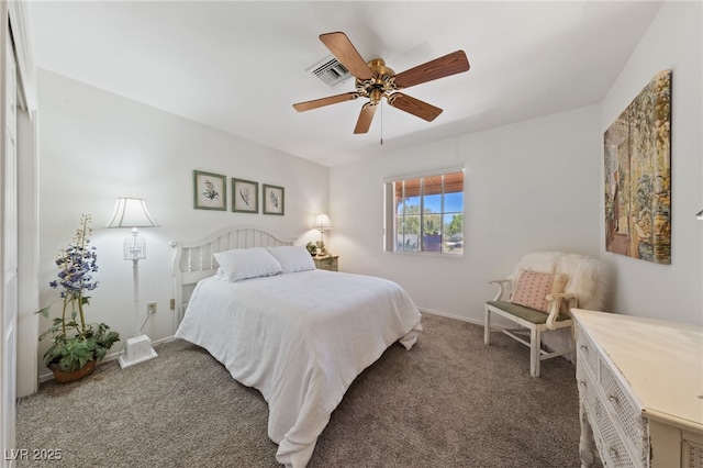 2925 Lotus Hill Dr, Las Vegas, NV 89134 - bedroom with carpet, baseboards, and a ceiling fan