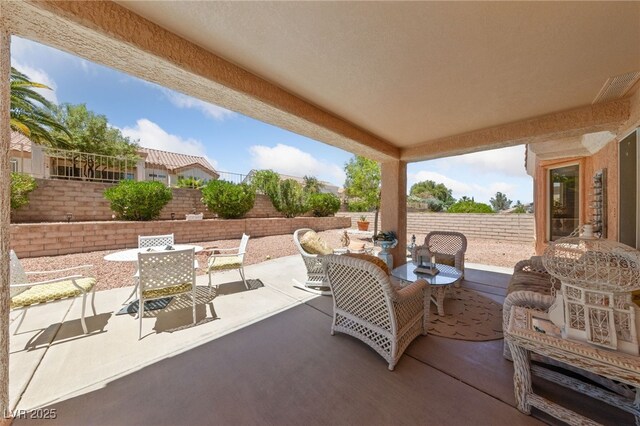 2925 Lotus Hill Dr, Las Vegas, NV 89134 - fenced backyard featuring a patio