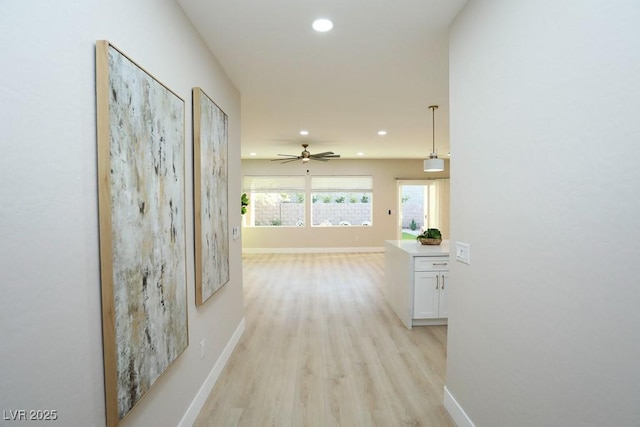 2623 Red Planet St, Henderson, NV 89044 - hall with recessed lighting, light wood finished floors, and baseboards