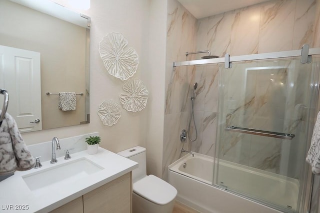 2623 Red Planet St, Henderson, NV 89044 - full bathroom with vanity, toilet, and enclosed tub / shower combo