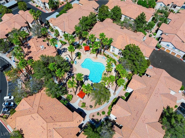 1830 N Buffalo Dr Unit 2014, Las Vegas, NV 89128 - aerial overview of property's location featuring a pool and nearby suburban area