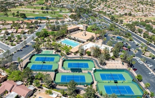 8720 Prairie Hill Dr, Las Vegas, NV 89134 - bird's eye view of a pool area and a local golf course