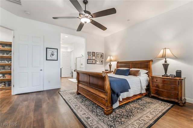 715 Orange Plume Walk, Henderson, NV 89011 - bedroom with wood finished floors, baseboards, and ceiling fan