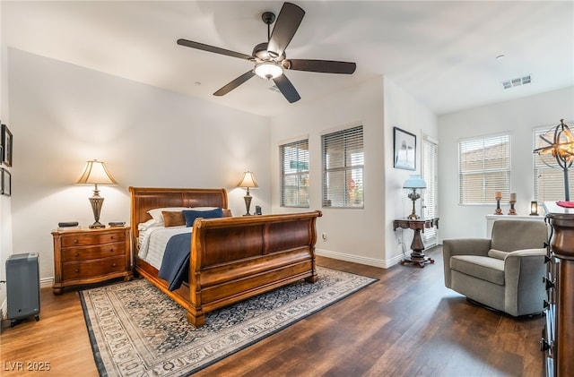 715 Orange Plume Walk, Henderson, NV 89011 - bedroom with wood finished floors, baseboards, and ceiling fan