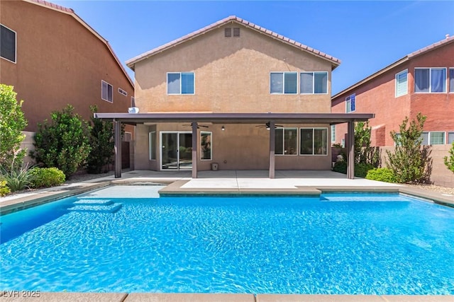 9173 Weeping Hollow Ave, Las Vegas, NV 89178 - view of pool featuring ceiling fan and a patio
