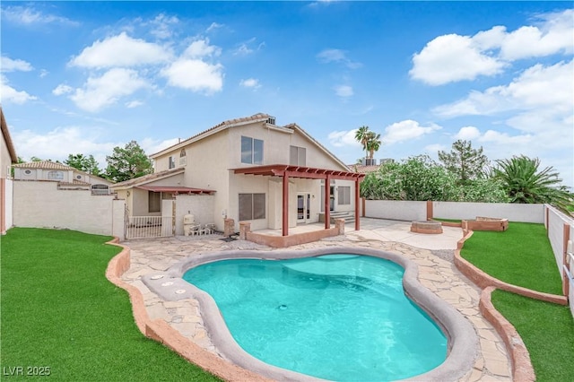 1611 Buffalo Trail Dr, Henderson, NV 89014 - view of pool featuring a pergola and a patio