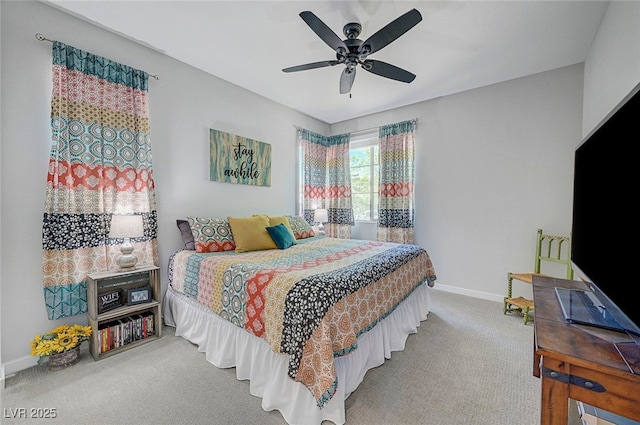 1321 Hudson Creek Pl, North Las Vegas, NV 89084 - bedroom featuring carpet floors, baseboards, and ceiling fan