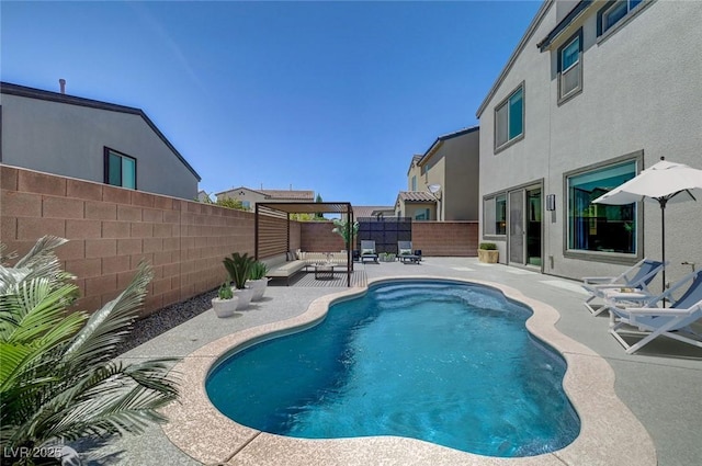 1321 Hudson Creek Pl, North Las Vegas, NV 89084 - view of pool with a patio and a fenced backyard