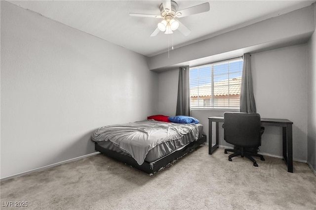 3464 Twilight Star Dr, Las Vegas, NV 89117 - carpeted bedroom with baseboards and ceiling fan