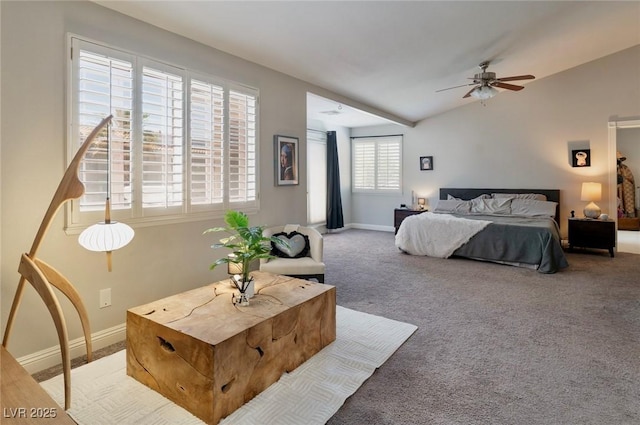 464 Beardsley Cir, Henderson, NV 89052 - carpeted bedroom with baseboards and vaulted ceiling