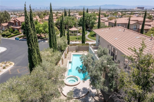 11550 Lampeter Ct, Las Vegas, NV 89138 - aerial view of residential area with a pool