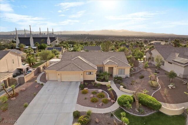 835 Market Crest Dr, Las Vegas, NV 89110 - aerial perspective of suburban area with a mountain backdrop