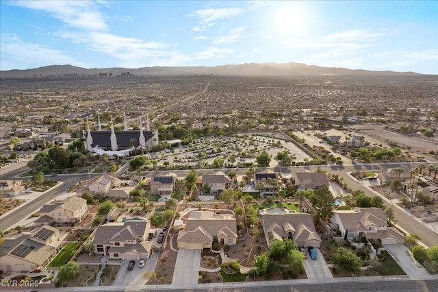 835 Market Crest Dr, Las Vegas, NV 89110 - aerial view of property's location featuring mountains and nearby suburban area