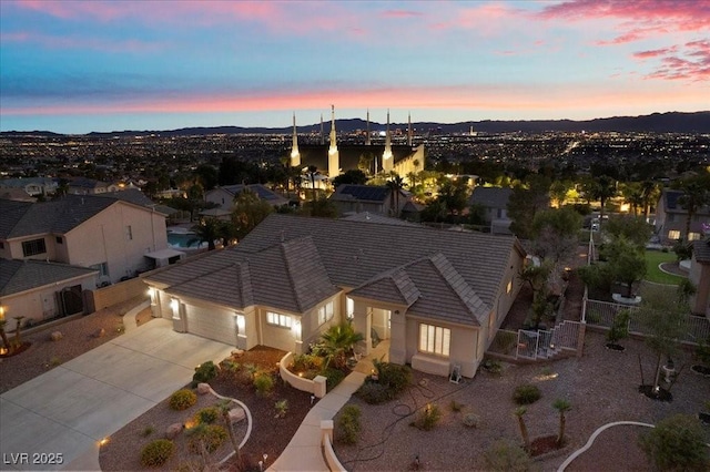 835 Market Crest Dr, Las Vegas, NV 89110 - view of aerial view at dusk
