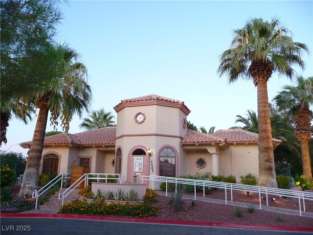 5041 Portraits Pl, Las Vegas, NV 89149 - view of front of house featuring stucco siding and a tile roof