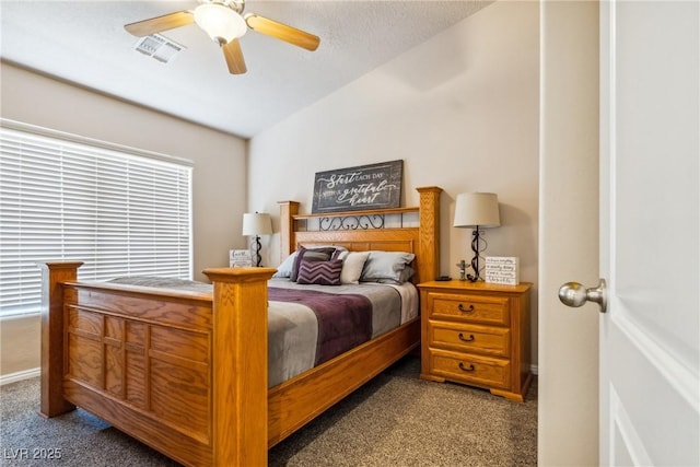 574 Desert Tortoise Way, Mesquite, NV 89027 - carpeted bedroom featuring ceiling fan and vaulted ceiling