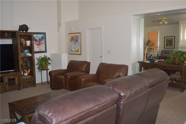 7515 Splashing Rock Dr, Las Vegas, NV 89131 - living area with carpet flooring and ceiling fan