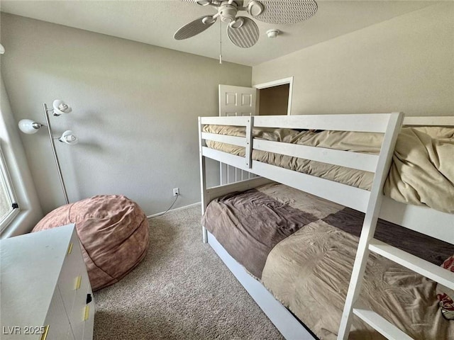 1355 Grass Creek Ave Unit 1, Henderson, NV 89012 - bedroom with carpet floors, a ceiling fan, and baseboards