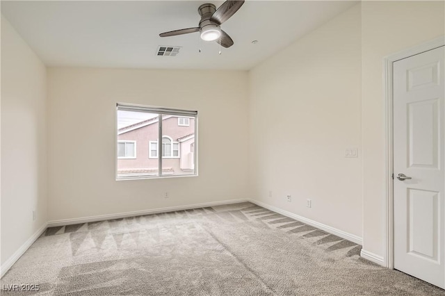 10147 Aspen Rose St Unit 101, Las Vegas, NV 89183 - empty room featuring carpet flooring, a ceiling fan, lofted ceiling, and baseboards