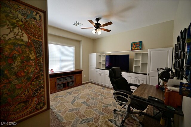 7727 Widewing Dr, North Las Vegas, NV 89084 - office with ceiling fan