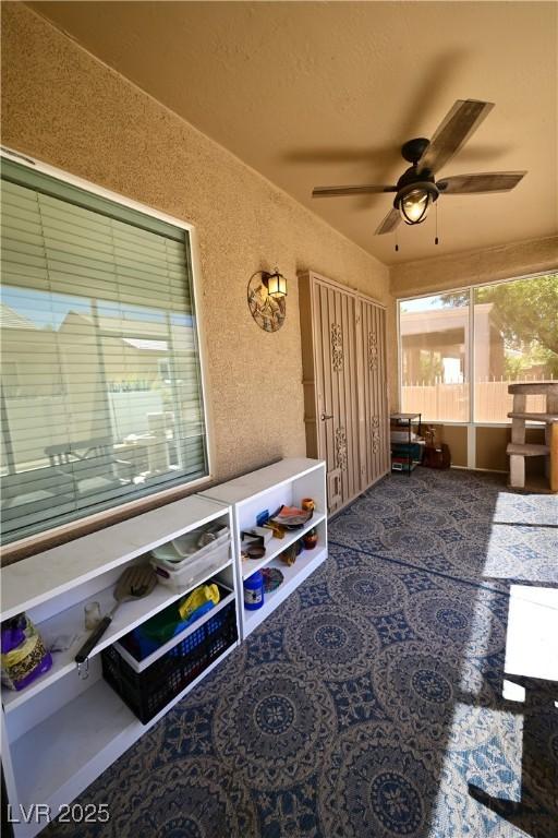 7727 Widewing Dr, North Las Vegas, NV 89084 - view of patio with a ceiling fan
