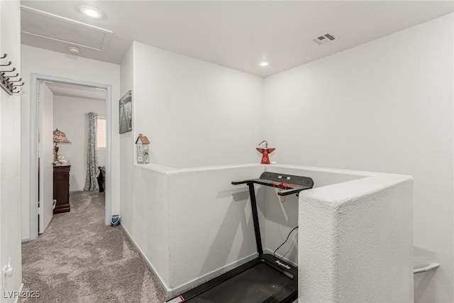 4249 Fleet Dancer St, Las Vegas, NV 89129 - hallway with carpet flooring and recessed lighting