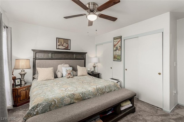 4249 Fleet Dancer St, Las Vegas, NV 89129 - bedroom with carpet floors, a ceiling fan, and a closet