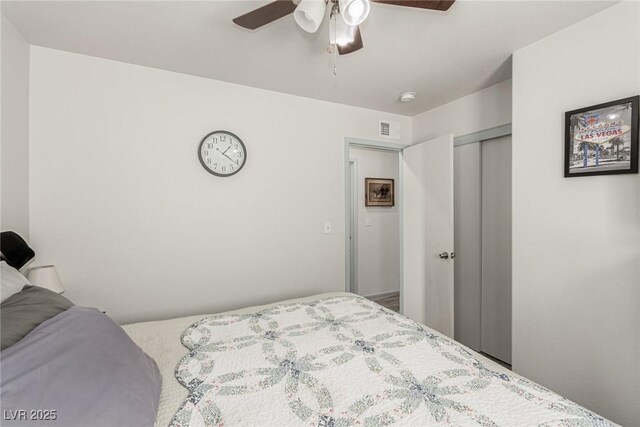 4249 Fleet Dancer St, Las Vegas, NV 89129 - bedroom with a closet and ceiling fan