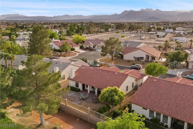 5020 Linkside Dr, Las Vegas, NV 89130 - aerial perspective of suburban area featuring a mountainous background