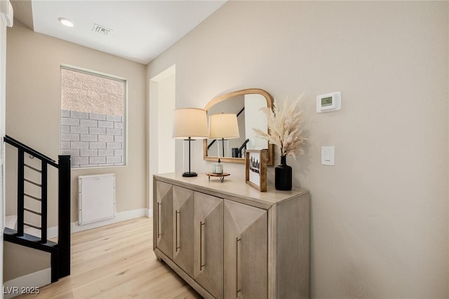 2151 Noble Perch St, Las Vegas, NV 89138 - hallway featuring light wood finished floors and baseboards