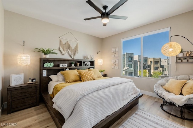 2151 Noble Perch St, Las Vegas, NV 89138 - bedroom featuring wood finished floors and a ceiling fan