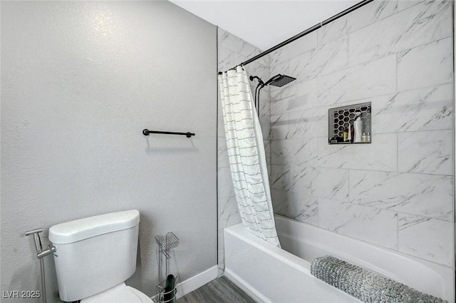 8316 Maplestar Rd, Las Vegas, NV 89128 - full bathroom with toilet, shower / bath combo, and baseboards