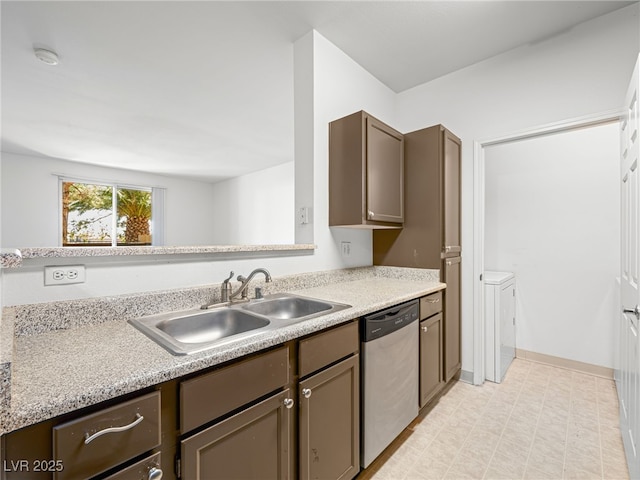 231 W Horizon Ridge Parkway Unit 212, Henderson, NV 89012 - kitchen featuring stainless steel dishwasher, a sink, and light countertops