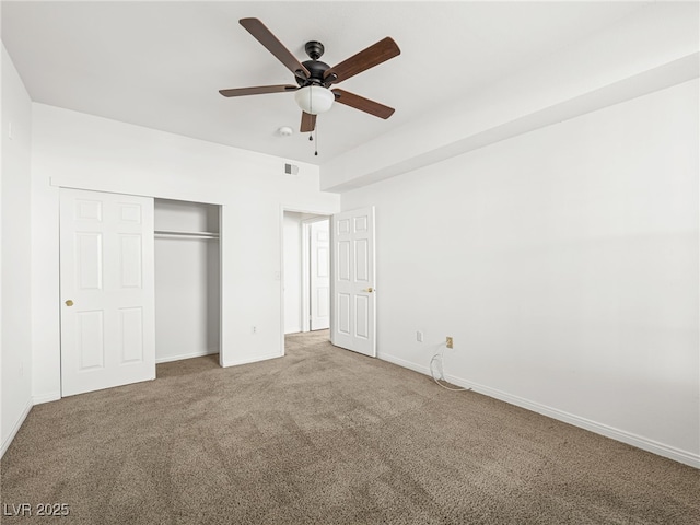 231 W Horizon Ridge Parkway Unit 212, Henderson, NV 89012 - unfurnished bedroom featuring carpet floors, baseboards, a closet, and ceiling fan